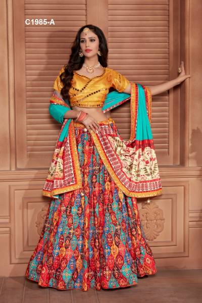 D.NO. C1985A BY AMOHA DESIGNER LEHENGA CHOLI WHOLESALERS IN SURAT